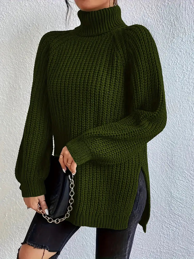 Dame Turtleneck Strikket Bomull 4