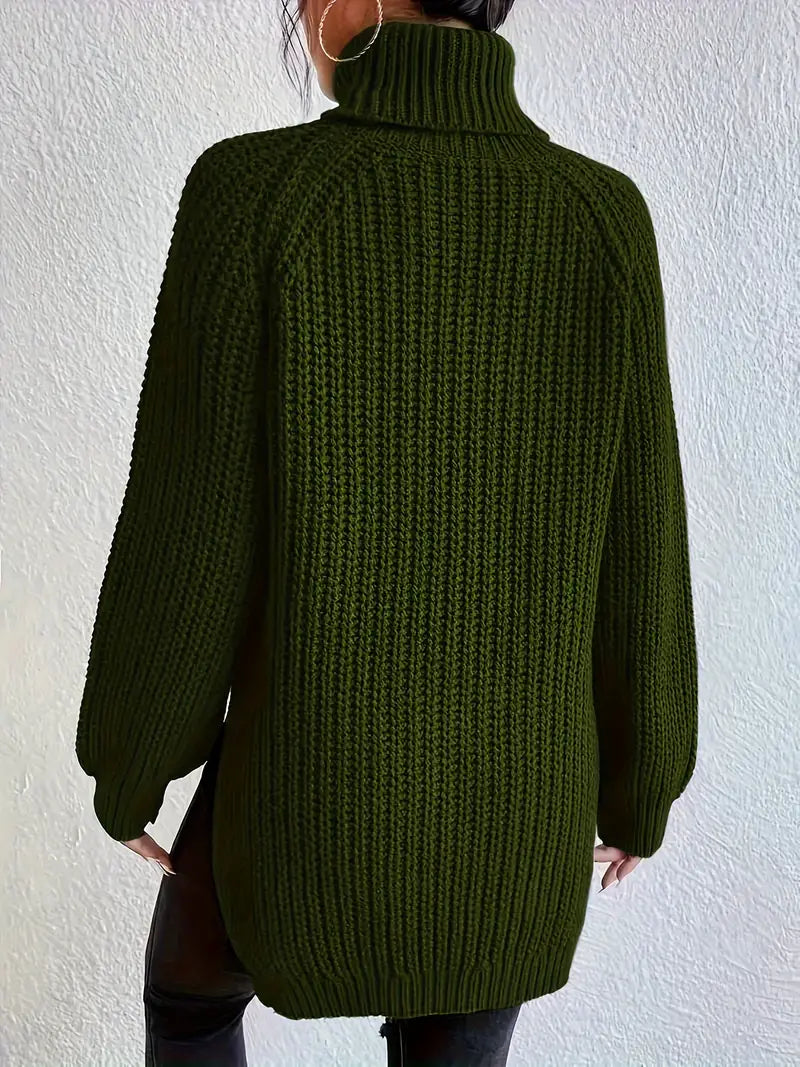 Dame Turtleneck Strikket Bomull 5