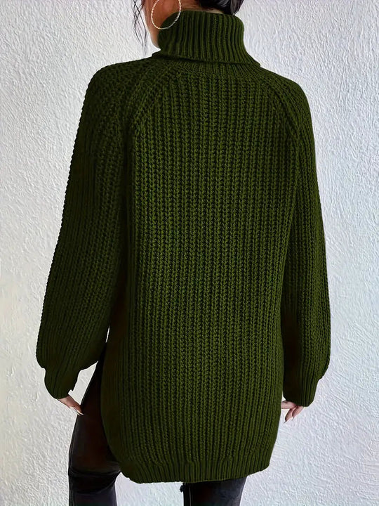 Dame Turtleneck Strikket Bomull 5
