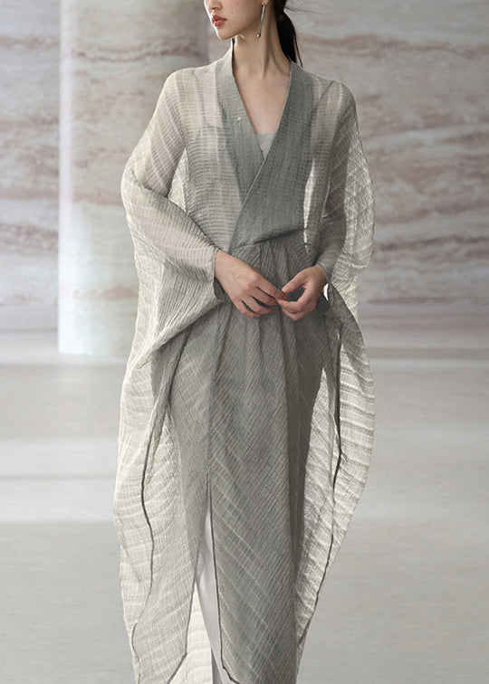 Dame V-hals Patchworkkjole Todelt Sett 0