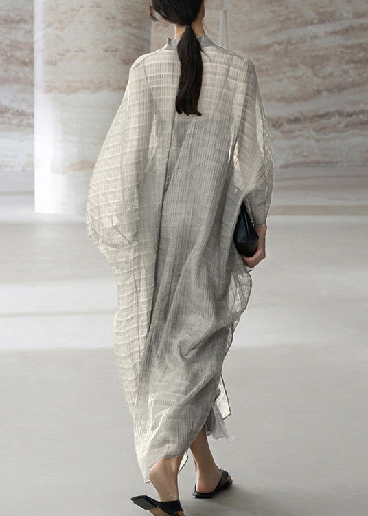 Dame V-hals Patchworkkjole Todelt Sett 3