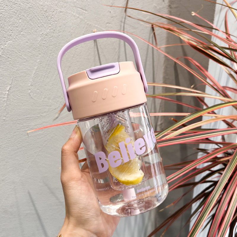 Dame Vannflaske med Fruktfilter og Håndtak - 500 ml Moderne Design 0