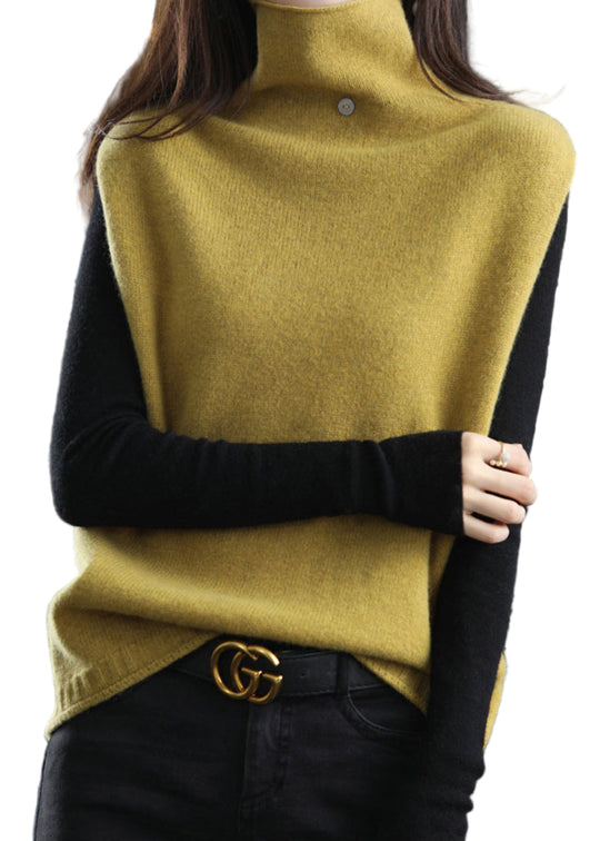 Dame Vest Ermeløs i Svartgrønn Farge 0