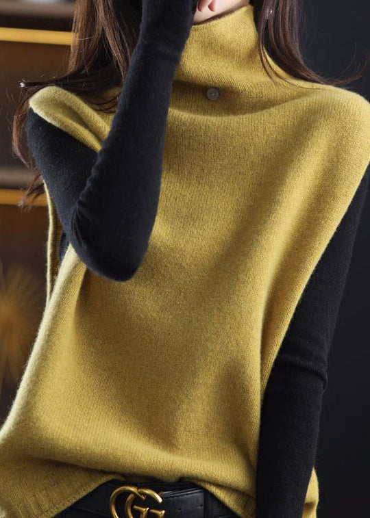 Dame Vest Ermeløs i Svartgrønn Farge 3