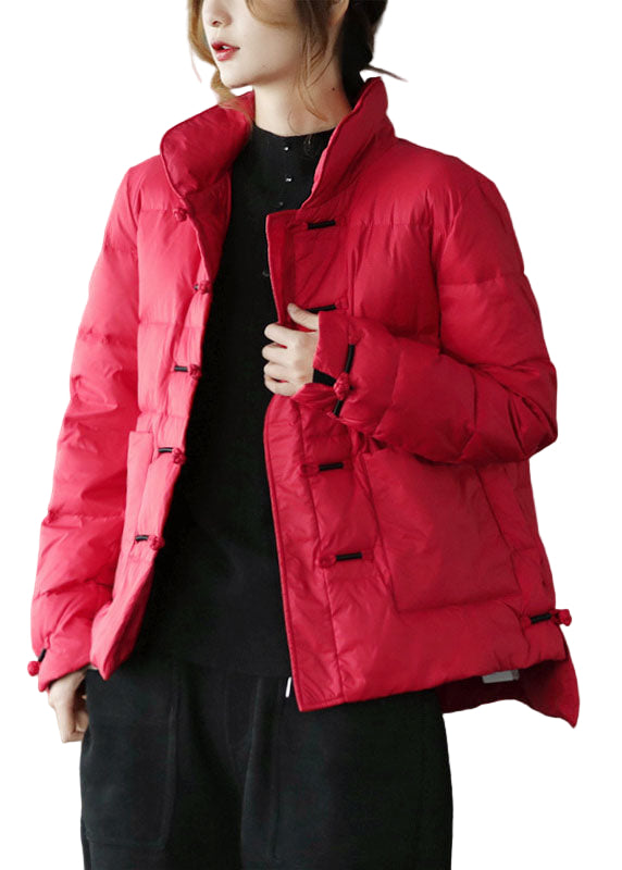 Dame Vinter Dunjakke med Stativ Krage og Lommer 0