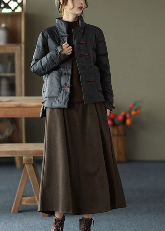 Dame Vinter Dunjakke med Stativ Krage og Lommer 2