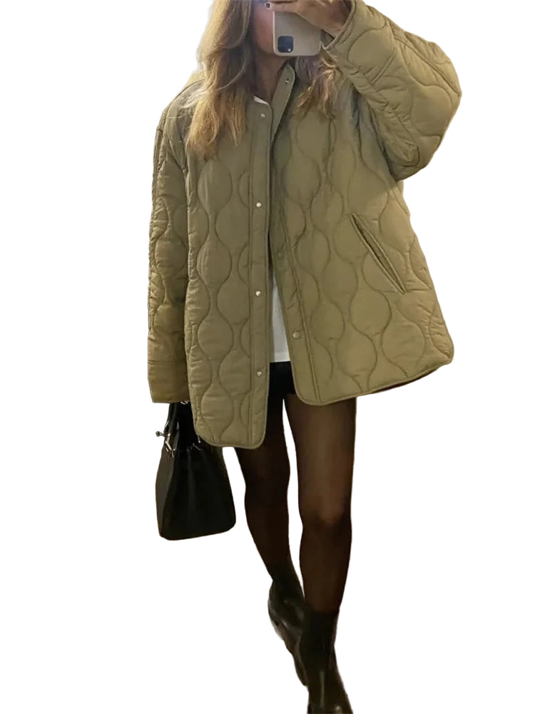 Dame Vinter Jakke Quilted Oversized Passform 0