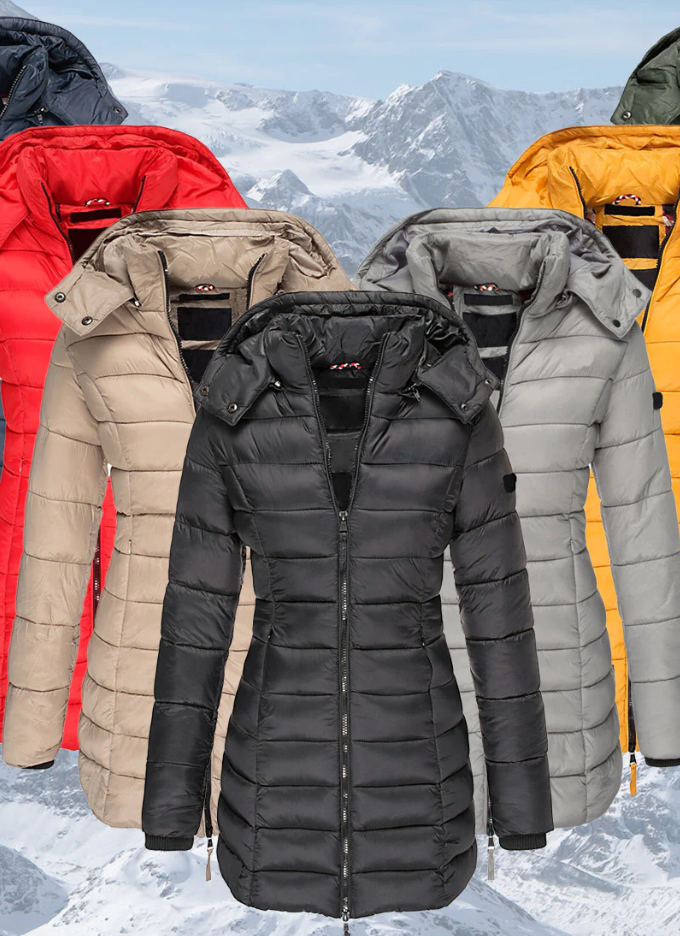 Dame Vinterfrakk Med Justerbar Hette 6