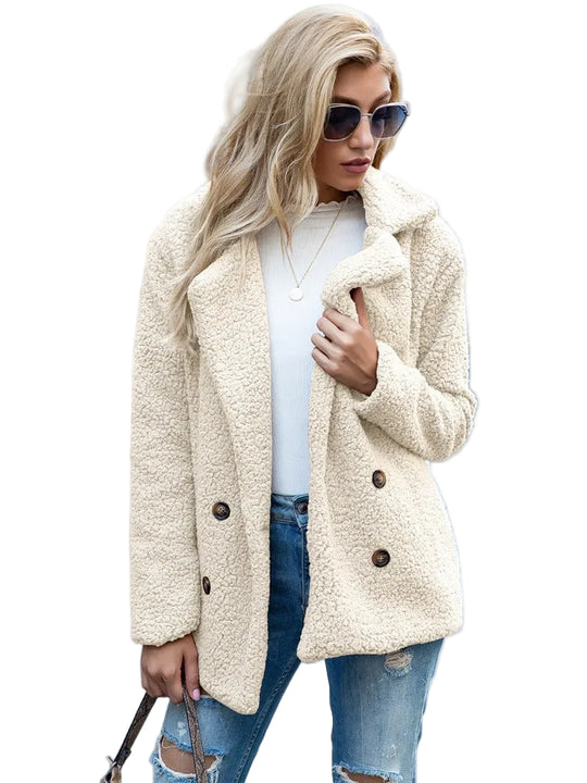 Dame Vinterfrakk Tidløs Stil med Praktiske Lommer 0