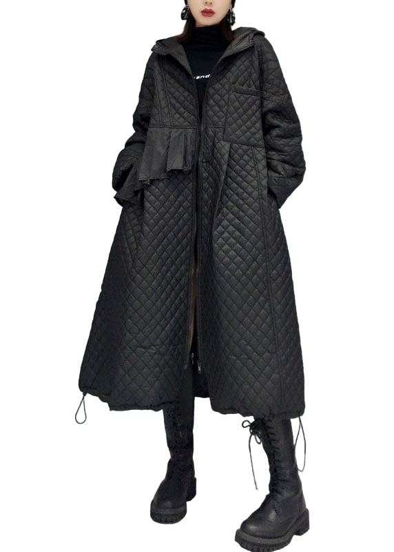 Dame Vinterfrakk med hettelommer 0