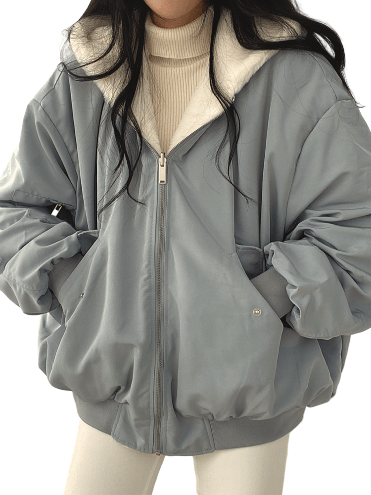 Dame Vinterjakke Oversized Koselig Stil 0