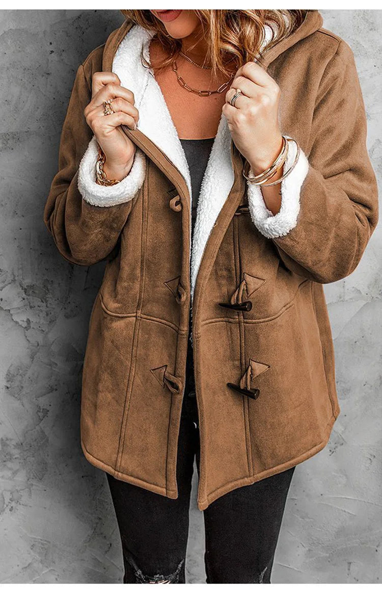 Dame Vinterjakke Urban Med Hette Middels Lengde 1