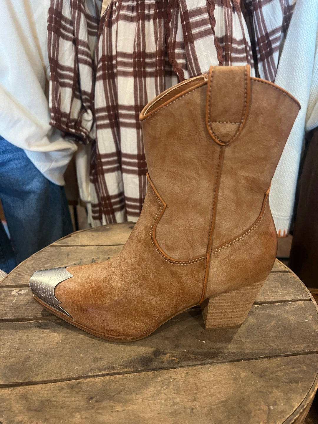 Dame Western Støvler Casual Skinn 1