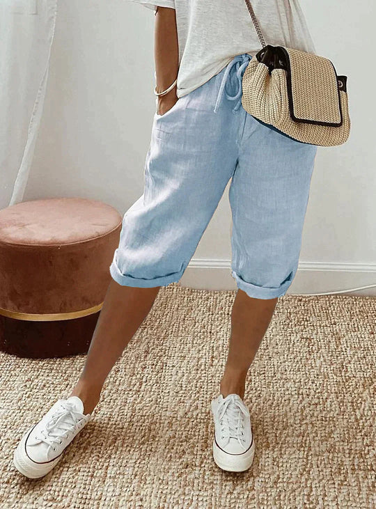 Damebukser i linstil Elegant sommerstil Linblanding 2
