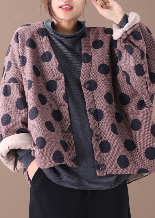 Damefrakk V-hals Rutete Design Uformell 1