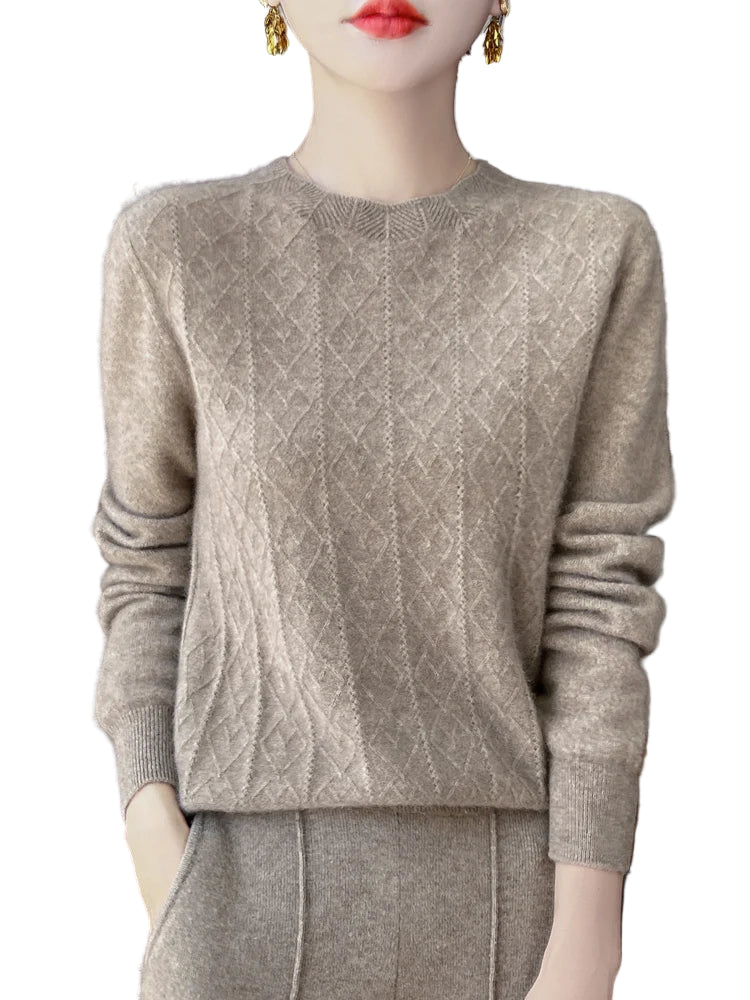Damegenser Rund Hals 100% Merino Ull 0