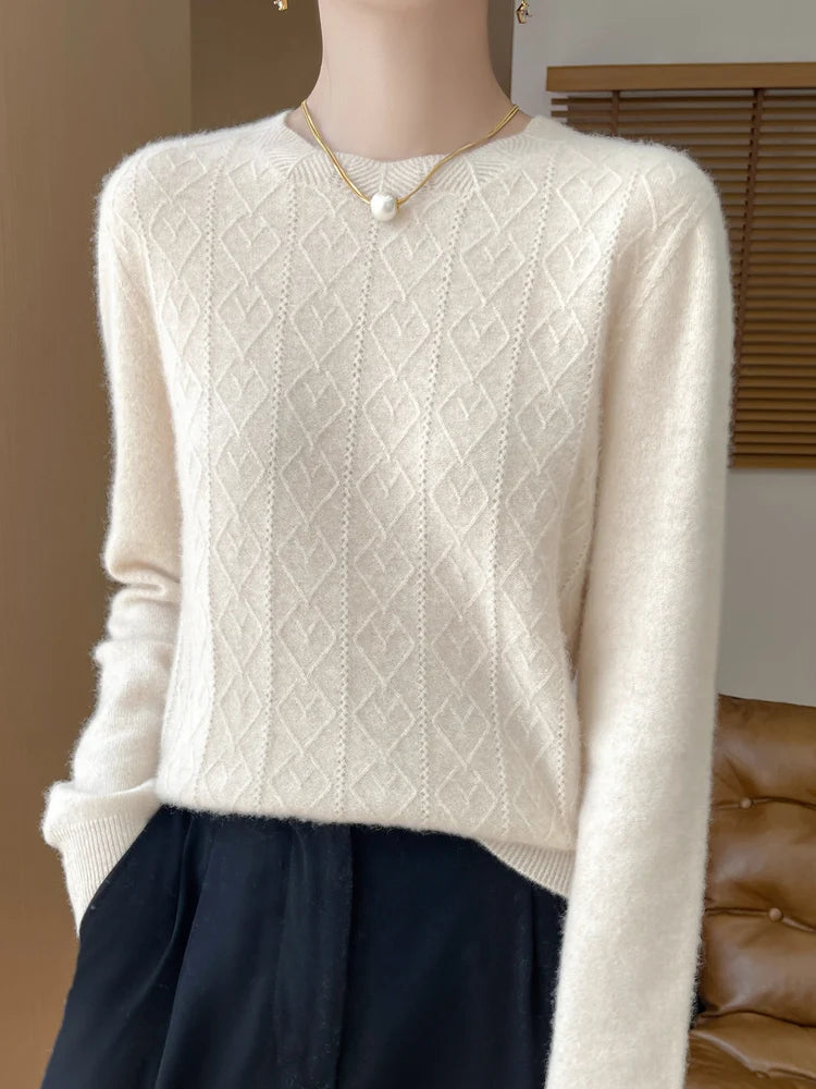 Damegenser Rund Hals 100% Merino Ull 1