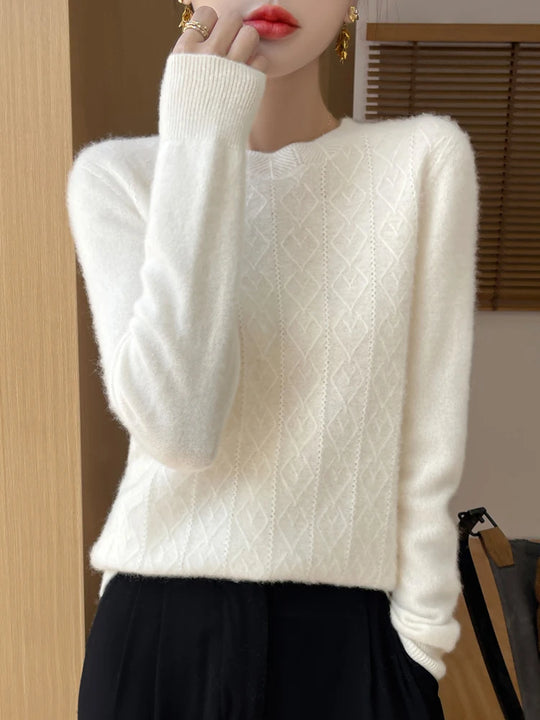 Damegenser Rund Hals 100% Merino Ull 10