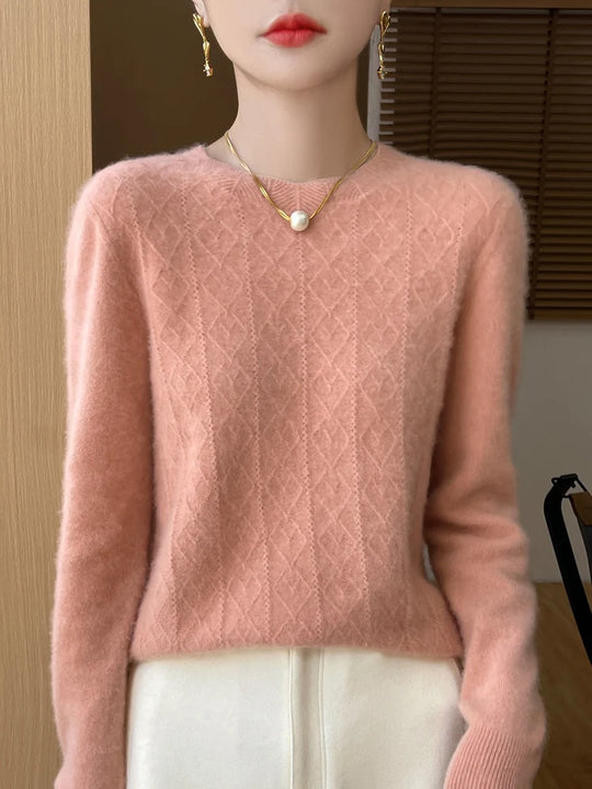 Damegenser Rund Hals 100% Merino Ull 12