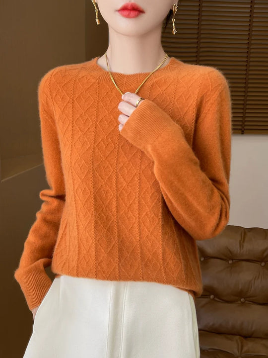 Damegenser Rund Hals 100% Merino Ull 13