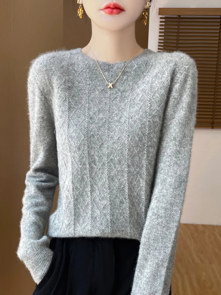 Damegenser Rund Hals 100% Merino Ull 3