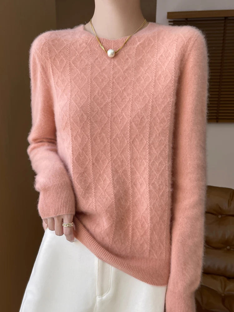 Damegenser Rund Hals 100% Merino Ull 4