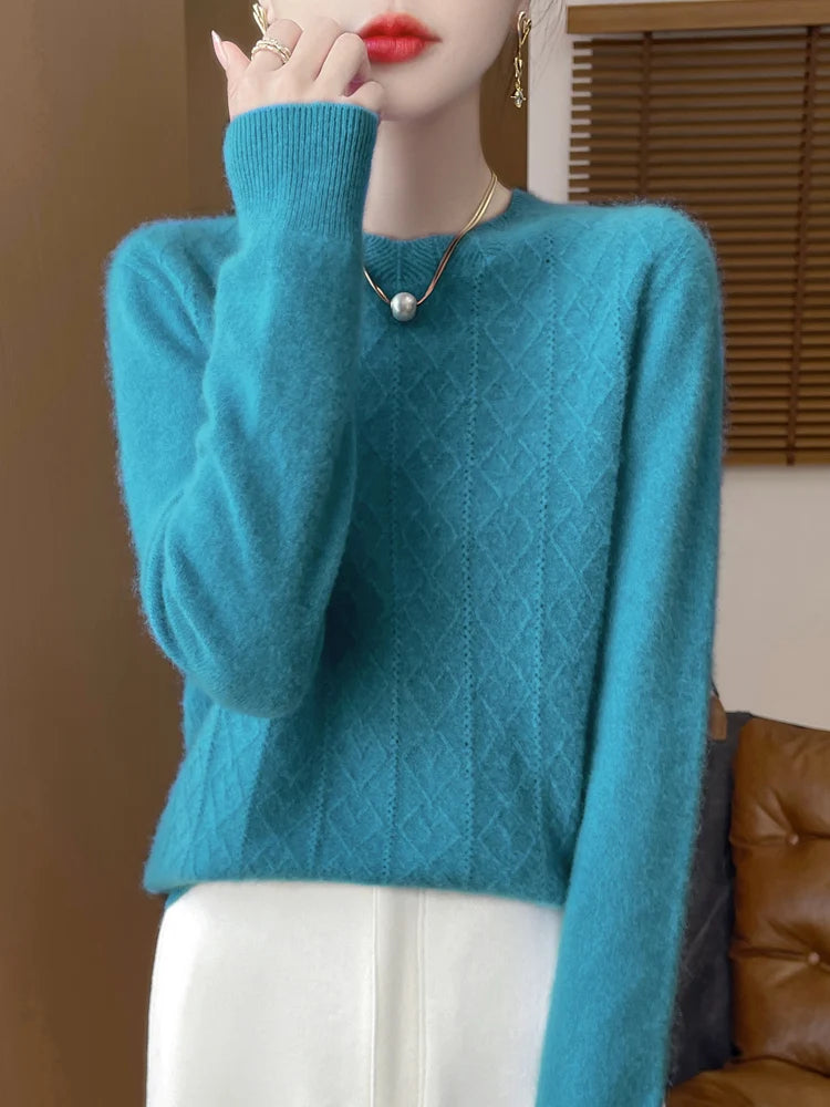 Damegenser Rund Hals 100% Merino Ull 5