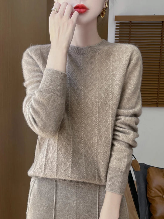 Damegenser Rund Hals 100% Merino Ull 7
