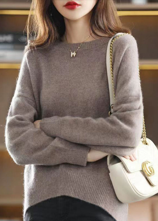 Damegenser med O-hals og Tykk Patchwork 3