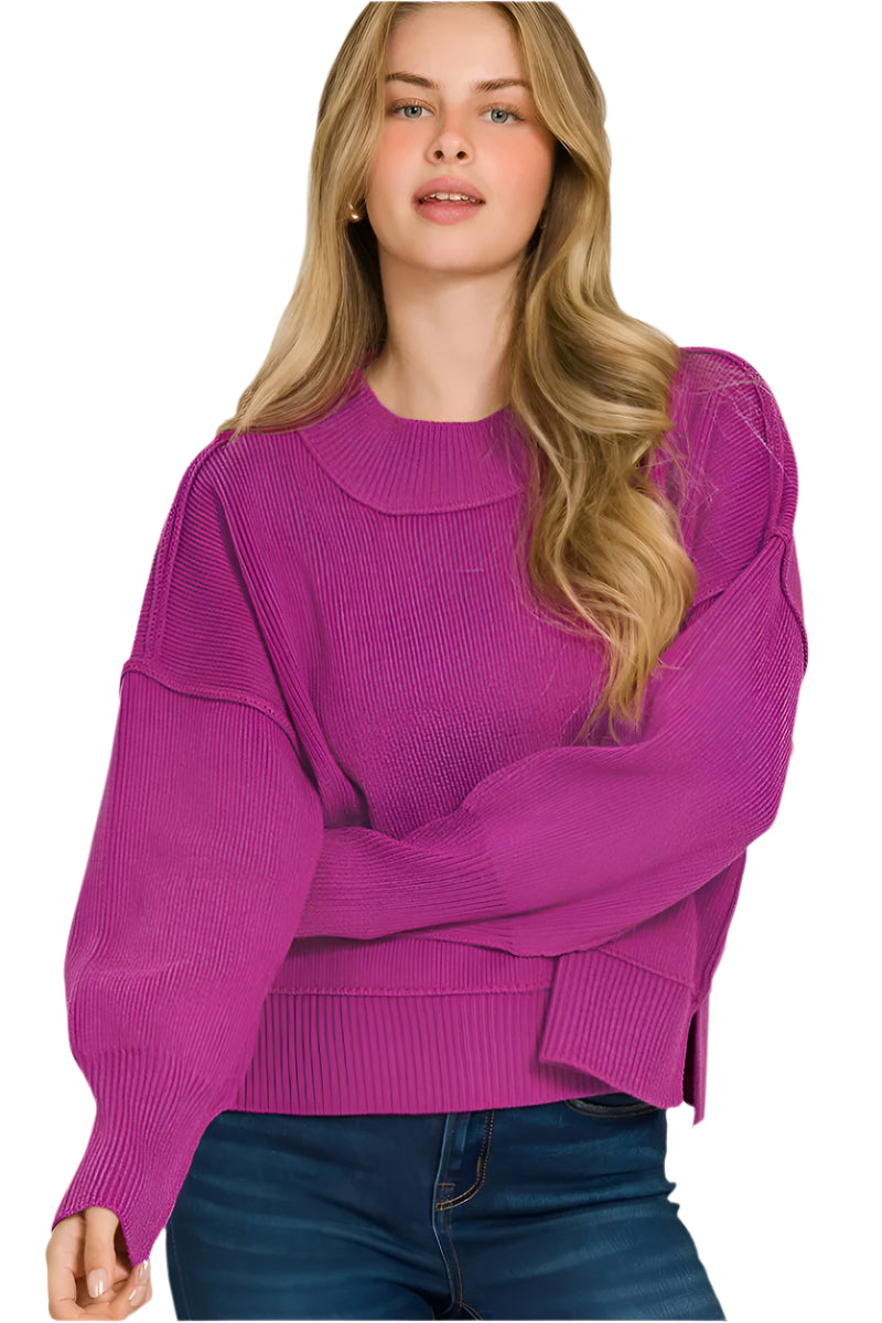Damegenser med Vid Hals og Drop Shoulder 0