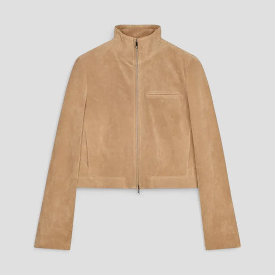 Damejakke Med Glidelåsdetaljer Beskåret Kutt 7