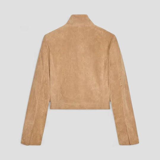 Damejakke Med Glidelåsdetaljer Beskåret Kutt 8