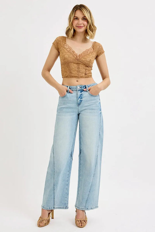 Damejeans Mid Rise Fit Barrel Stretch Denim 1