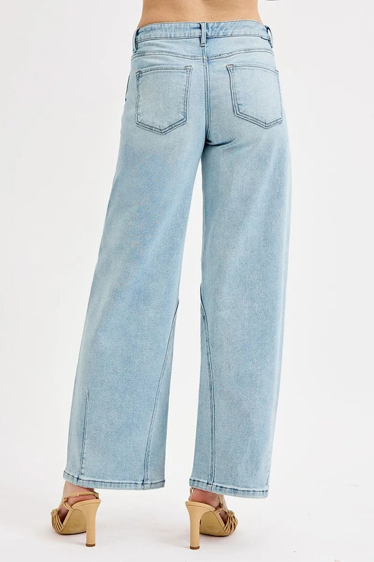 Damejeans Mid Rise Fit Barrel Stretch Denim 3
