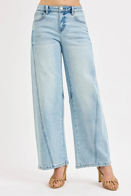 Damejeans Mid Rise Fit Barrel Stretch Denim 5