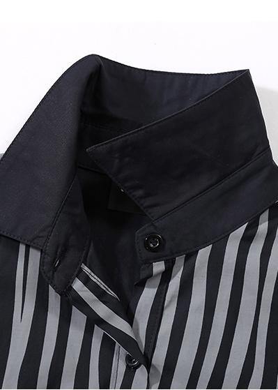 Damekjole Lang Skjorte med Flaggermusermer og Patchwork Design 3