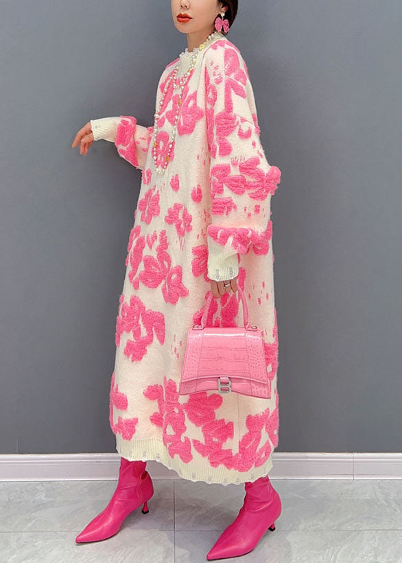 Damekjole med Høy Hals og Blomsterdesign 2