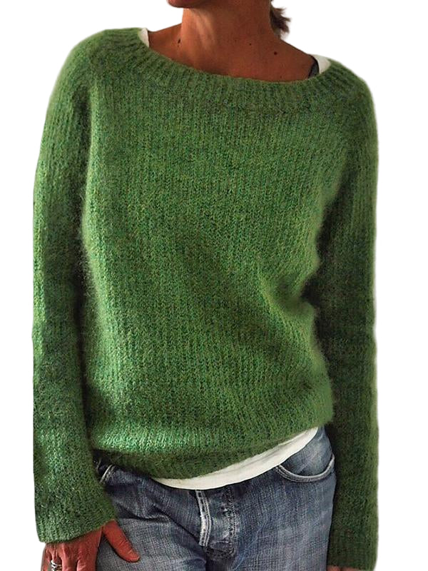 Damen Pullover Langermet Strikket Materiale 0