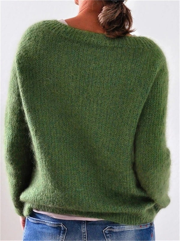Damen Pullover Langermet Strikket Materiale 1