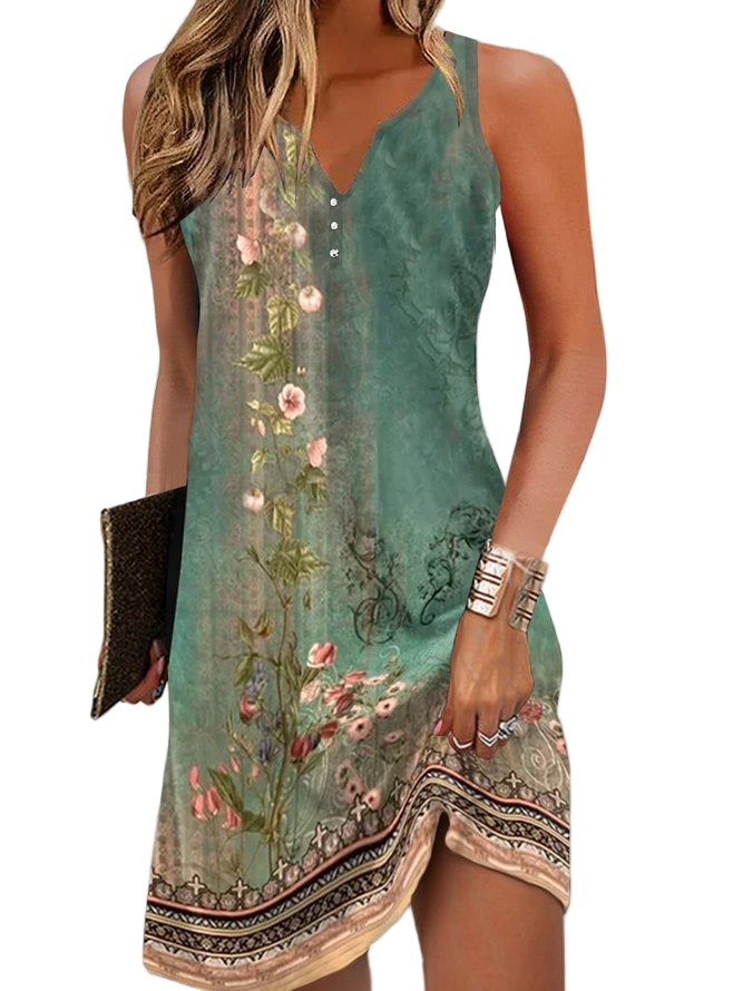 Damen Retro Kjole Klassisk Stil Bomull 0