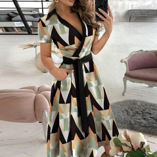 Damenes Maxi Kjole Klassisk Design Bomull 13