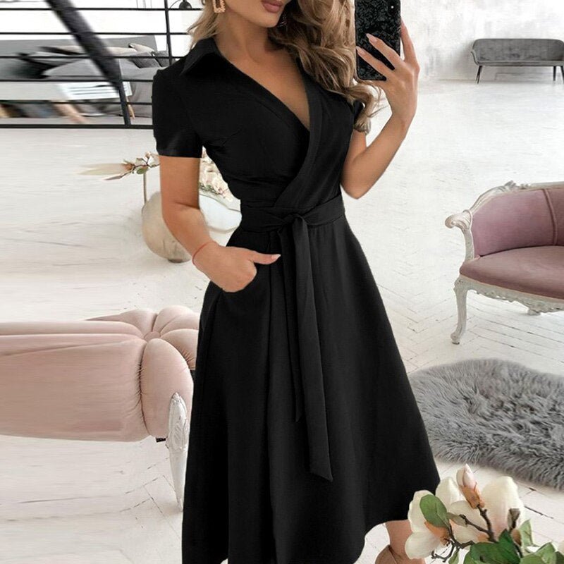 Damenes Maxi Kjole Klassisk Design Bomull 6
