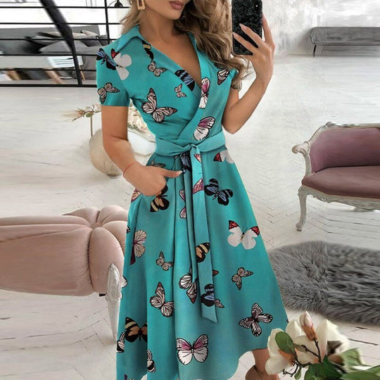 Damenes Maxi Kjole Klassisk Design Bomull 8