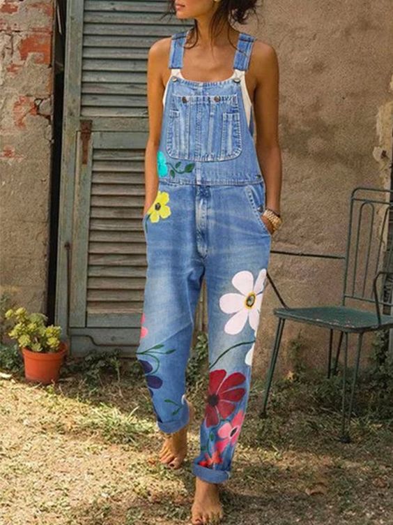 Damens Denim Stil Jumpsuit 2