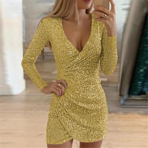 Damens Wickelkleid med Glitrende Detaljer 5