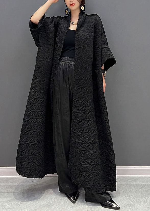 Damer Trench Coat med Overdimensjonerte Lommer 1