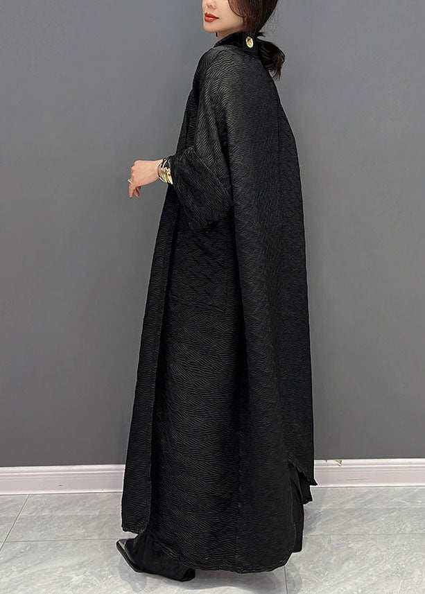 Damer Trench Coat med Overdimensjonerte Lommer 3