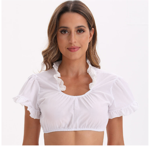 Damers Dirndlbluse Tradisjonell Stil 2