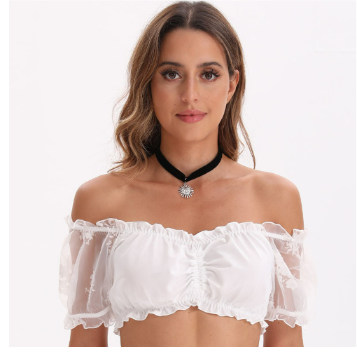 Damers Dirndlbluse Tradisjonell Stil 4