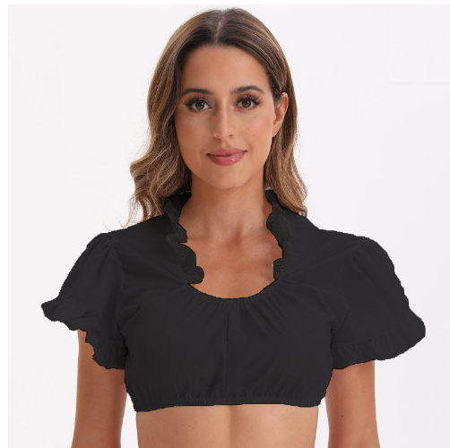 Damers Dirndlbluse Tradisjonell Stil 6